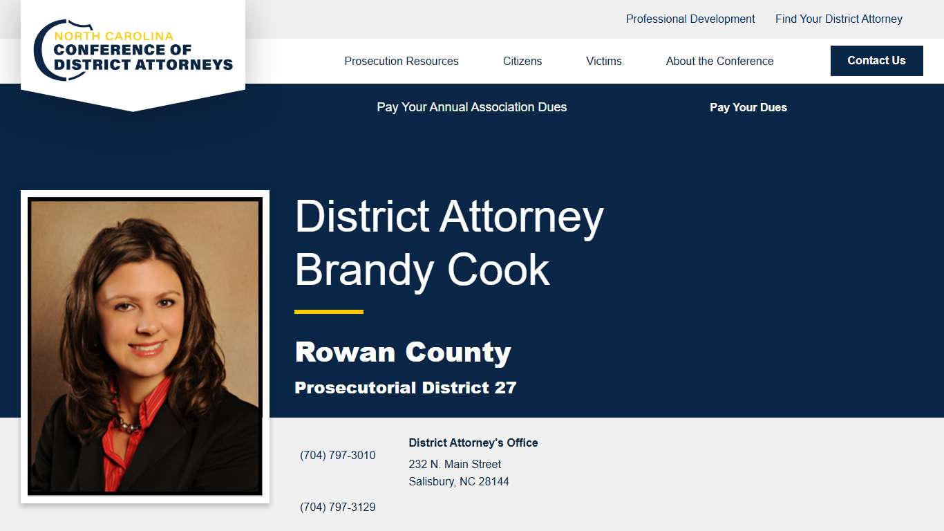 Prosecutorial District 27 - North Carolina Conference of District Attorneys